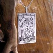 Tarot Star Card Pendant Silver