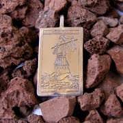 Tarot Fool Card Pendant Silver