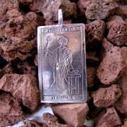 Tarot Magician Card Pendant Silver