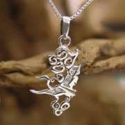 Air Element Pendant Silver small with Cubic Zirconia