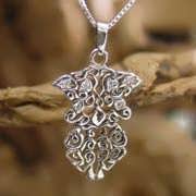 Earth Element Pendant Silver Small with Cubic Zirconia