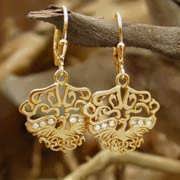 The Fire Element Earrings Gold With Diamonds