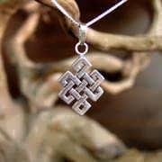 Tibetan knot Pendant silver