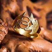 Vesica Pisces Ring Gold