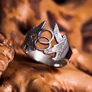 Vesica Pisces Ring Silver