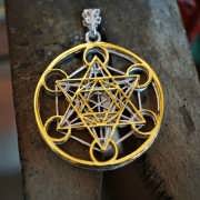 Cubo Metatron 24K oro and Silver