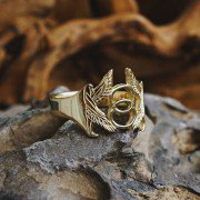 Vesica Pisces Ring Gold