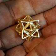 Alchemy/Vector Equilibrium Small Pendant Gold