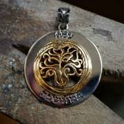 Key of Ascension Pendant Silver and Gold