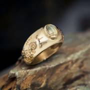 Anello dell'abbondanza occhio di gatto - oro