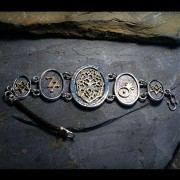 Alchemical Cosmic Tree Bracelet Silver and Gold