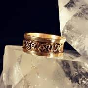 Diligo Ergo Sum Ring Gold (wide)