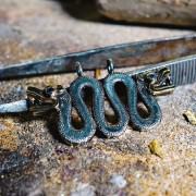 Double Headed Serpent with Blue Sapphire