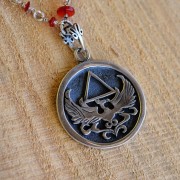 Alchemical Fire Element Pendant Silver