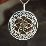 Flower and Seed of Life Silver and Gold