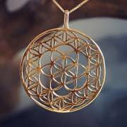 Flower and Seed of Life Gold