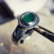 Four Winds Ring with Emerald