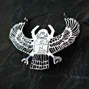 Genuine Egyptian Scarab Talisman Silver