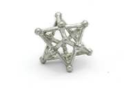 Merkaba 14 Punkte Silber Medium