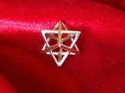 Pendiente Merkaba mediano oro