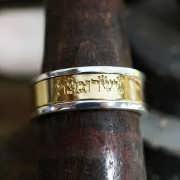 Über die Seele hinaus - Silber Gold Ring