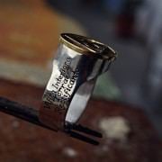 Philosopher's Stone Ring Silver and Gold