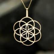 Seed of Life Pendant - Gold