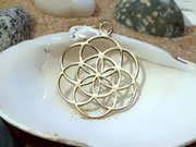 Seed of Life Pendant - Gold