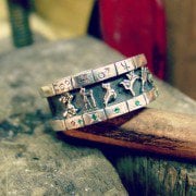 Anillo con Sello Talismán Cósmico Personalizado  - Plata