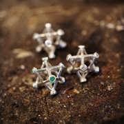 Eingelegter Merkaba Klein Silver