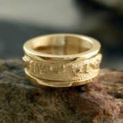 טבעת שמש מותאמת אישית - זהב