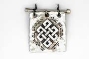 Tibetan Knot Square Silver