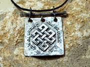 Tibetan Knot Square Silver