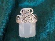 Tibetan knot ring silver
