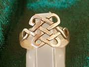 Tibetan knot ring gold