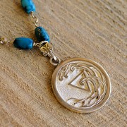 Alchemical Water Element Pendant Gold