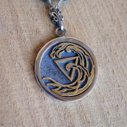 Alchemical Water Element Pendant Silver and Gold