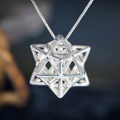 Alchemy/Vector Equilibrium Pendant Silver