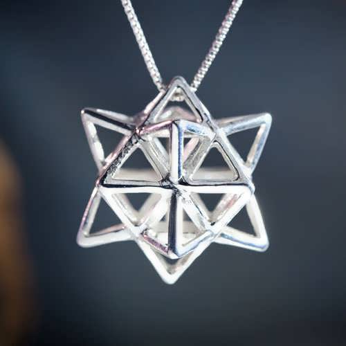 Alchemy/Vector Equilibrium Pendant Silver