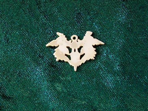 Tache de Rorschach pendentif or