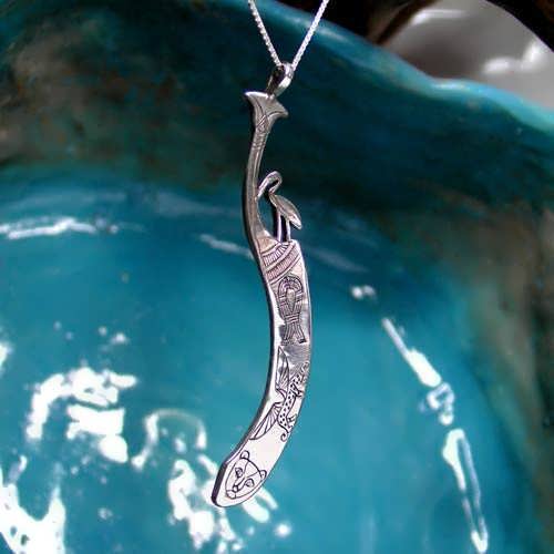 Ancient Egyptian Knife Talisman Silver