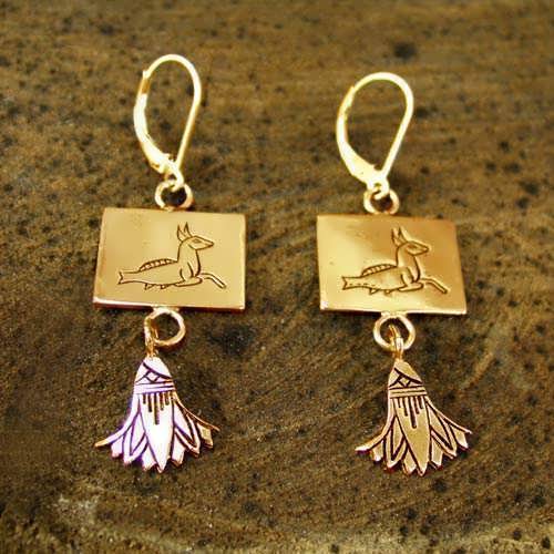 Capricorn Earrings Gold