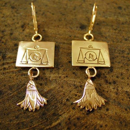 Libra Earrings Gold