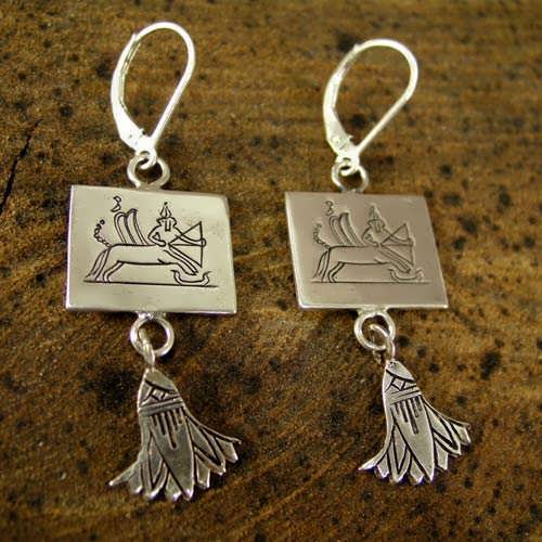 Sagittarius Earrings Silver