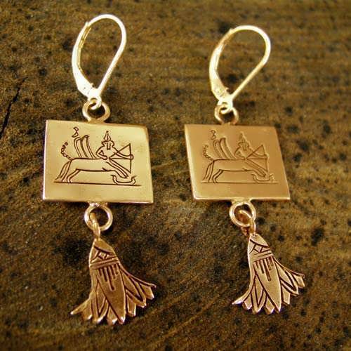 Sagittarius Earrings Gold