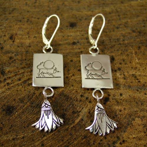 Taurus Earrings Silver