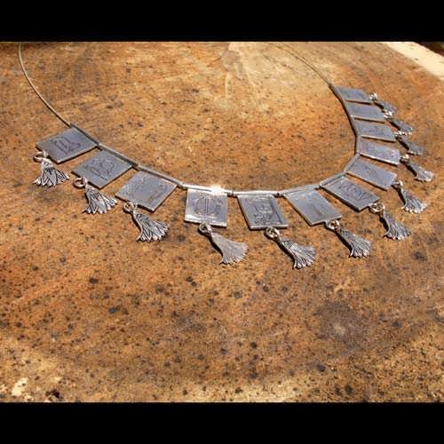 Egyptian Zodiac Necklace Silver