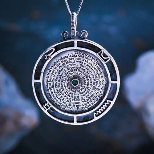 Emerald Tablet Pendant Mercury Silver (*Limited Edition*)