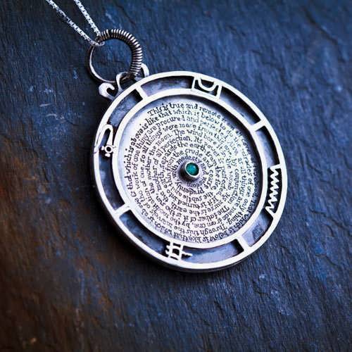 Emerald Tablet Pendant Mercury Silver (*Limited Edition*)