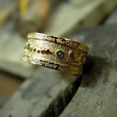 Emerald Tablet Mercury Ring Gold (*Limited Edition*)